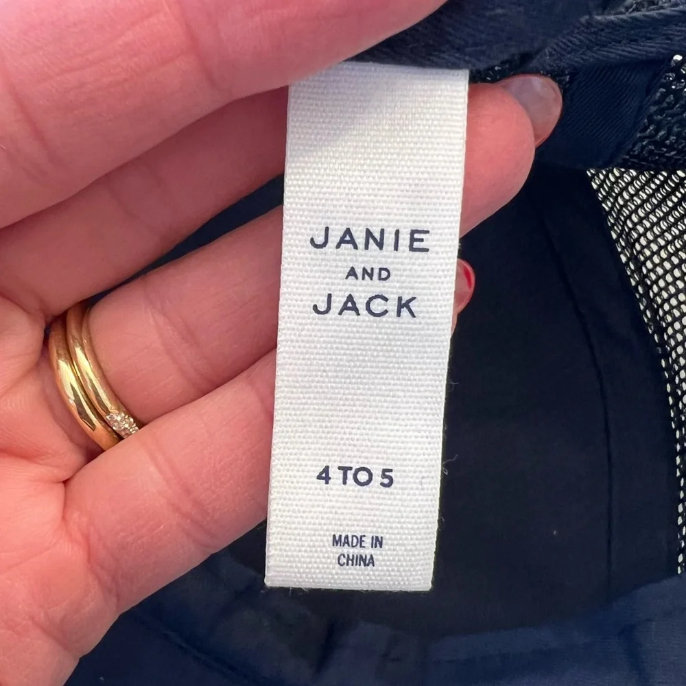 JANIE AND JACK Baseball Meshback Elastic Flex‎ Fit Hat, 4-5